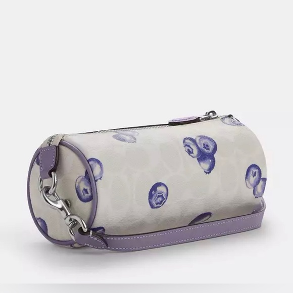 New Coach Nolita Barrel Bag In blueberry Signature Canvas CR369 - Picture 4 of 7